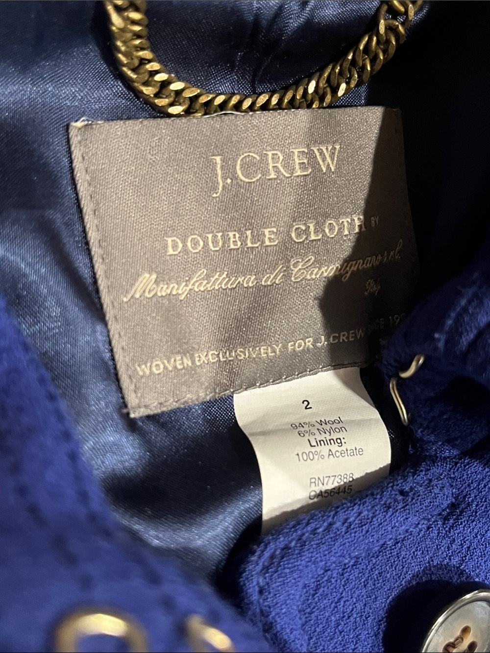 J.CREW Double Cloth Metro Lady Day Coat – Wool THINSULATE – Blue Heather - Picture 6 of 7